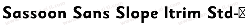 Sassoon Sans Slope ltrim Std字体转换